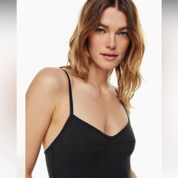 Aritzia Wilfred Free Bustier Wherever Romper Black Size Small - Picture 3 of 9